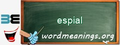 WordMeaning blackboard for espial